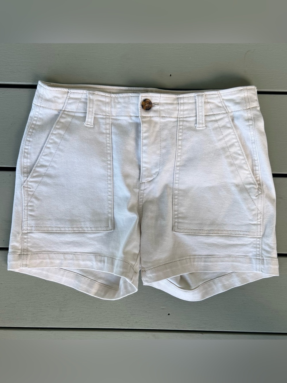 Liverpool of Los Angeles Off-White Cotton Shorts